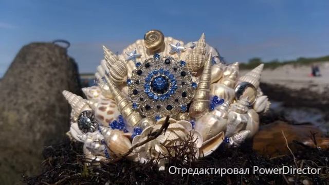 Авторские короны, диадемы и ободки из ракушек.Готовые работы ждут покупателей. смотреть онлайн