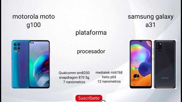 Motorola Moto g100 vs Samsung galaxy a31 | frente a frente | смотреть онлайн