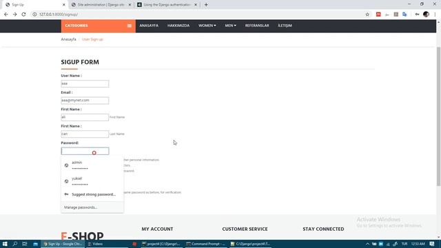 24 Django E Ticaret Uye Kayıt Formu User Sign up form смотреть онлайн