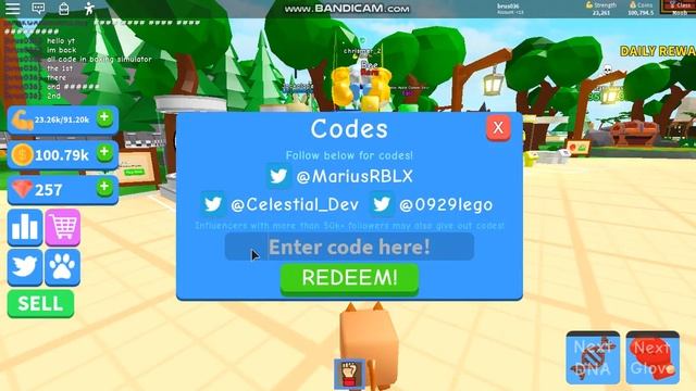 ALL CODE IN Roblox Boxing Simulator смотреть онлайн