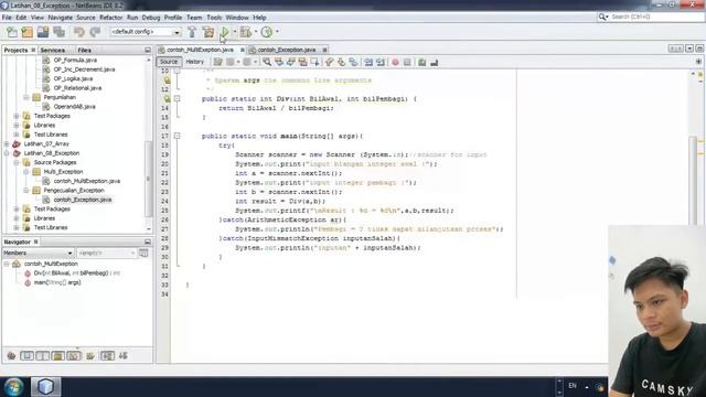 Pengujian topik/materi ch#8 OOP try Catch;Exception Handling смотреть онлайн