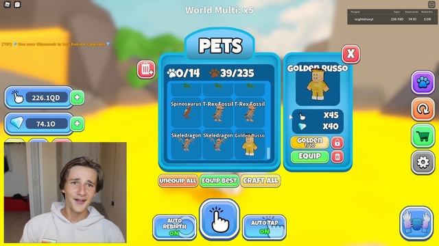 NEW LEGENDARY ✨VIP RUSSO✨ PET IS OP... IN ??TAPPING GODS! смотреть онлайн