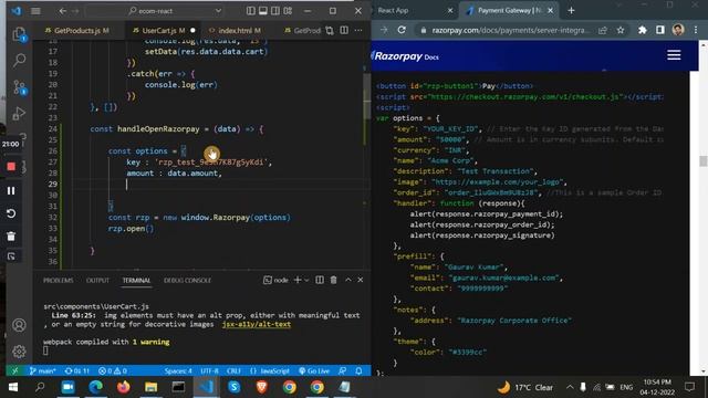 Razorpay Payment Gateway Integration in Node JS and React JS | How to Create Razorpay Account смотреть онлайн