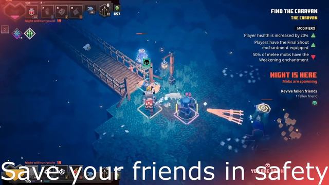 Minecraft Dungeons GLITCH - Multiplayer Survival Trick - RUN Away and PULL your friends to SAFETY! смотреть онлайн