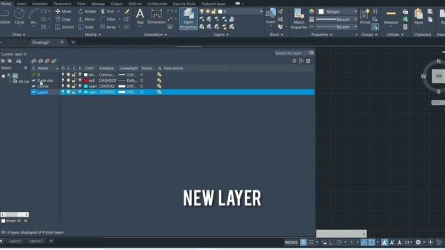 AutoCAD Layer Command Explain with Example| Create a new layers| Complete AutoCAD(2D)|Part-4| смотреть онлайн