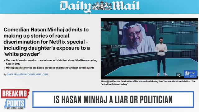 Hasan Minhaj ADMITS To MAKING Up Anthrax Attack Story | Breaking Points смотреть онлайн
