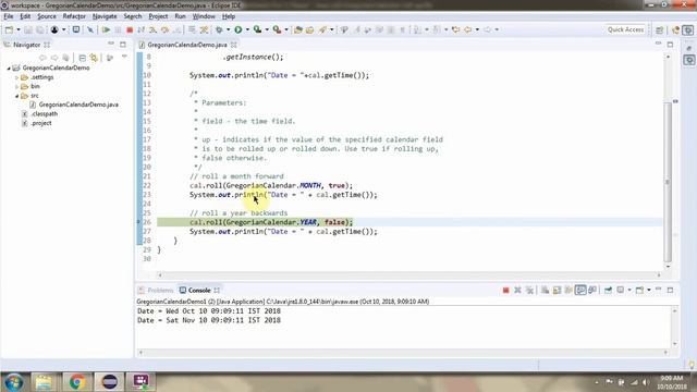 How to use roll(int field, boolean up) method of Java.util.GregorianCalendar class? смотреть онлайн