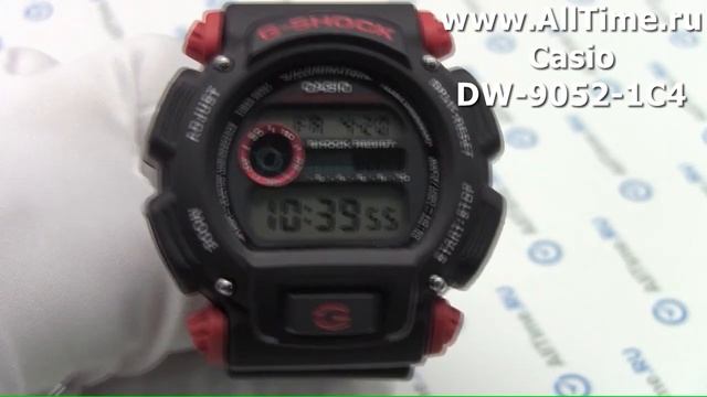 Обзор японских наручных часов Casio G-SHOCK DW-9052-1C4 с хронографом смотреть онлайн