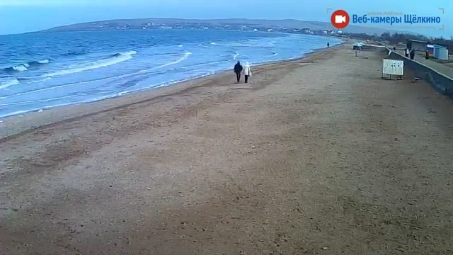 Пляж в Щёлкино, 28.11.2016 - time-lapse с камеры 5 смотреть онлайн