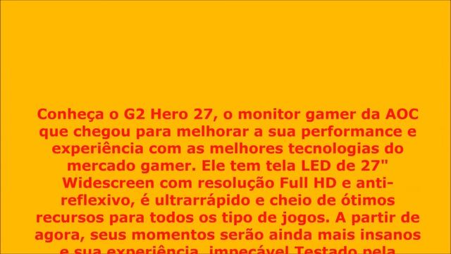 Monitor Gamer AOC G2 Hero 27” смотреть онлайн