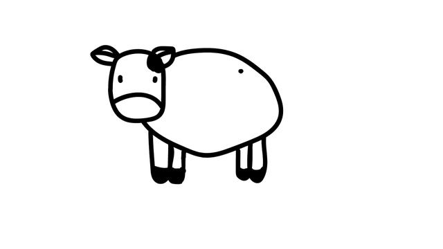 Coloring Pages Cow | Animated Drawing for KIds смотреть онлайн