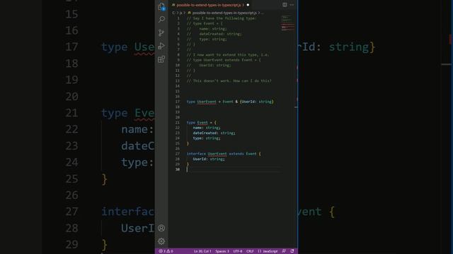 javascript - Possible to extend types in Typescript? смотреть онлайн