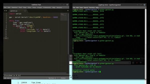 Get position from GPS using Python