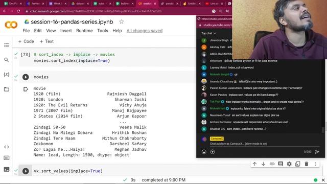Session 16 - Pandas Series| Data Science Mentorship Program (DSMP) 2022-23 | Free Session смотреть онлайн