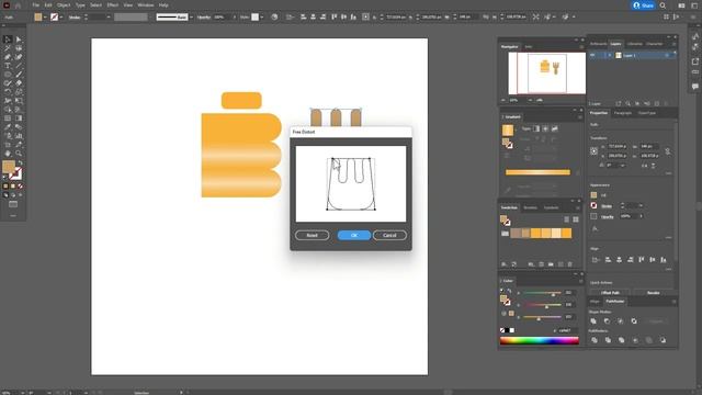 РИСУЕМ 3D БЛИНЧИКИ С ДЕРЕВЯННОЙ ВИЛКОЙ | УРОК В ADOBE ILLUSTRATOR смотреть онлайн