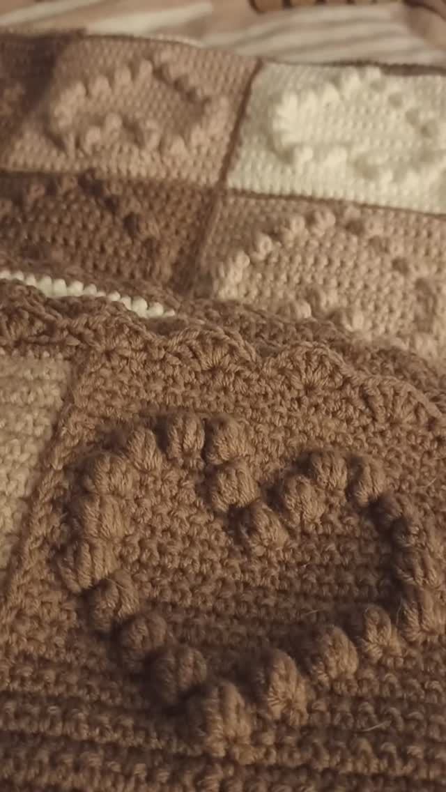 🤍🤎🤍 Плед #крючком #вязание #мастеркласс #хобби #наширукинедляскуки