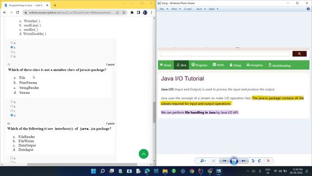 NPTEL Programming in Java Week 7 Quiz answers with detailed proof of each answer смотреть онлайн