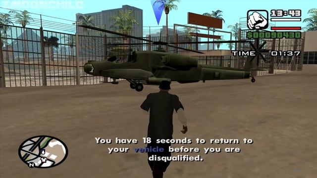 GTA San Andreas - How to get the Hunter from the air race Heli Hell смотреть онлайн