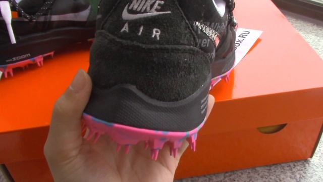 PK God Off white X zoom NK Terra Kiger balck pink from SneakerShoeBox.RU смотреть онлайн