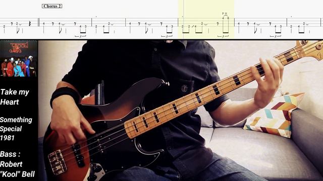 Take My Heart - Kool & The Gang | Bass cover with tabs #69 смотреть онлайн