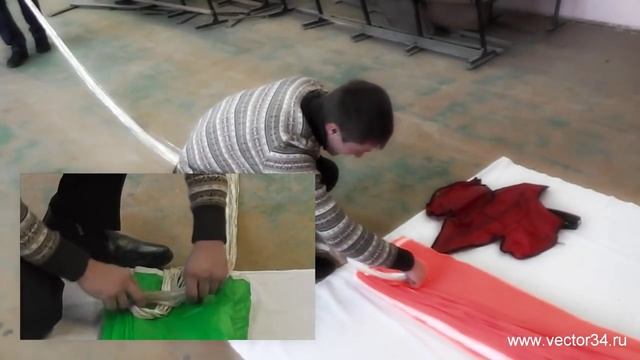 Укладака запасного парашюта без резинок. смотреть онлайн