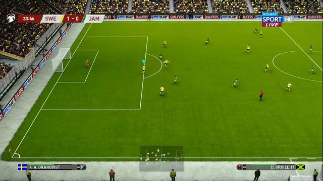 Sweden - Jamaica 2-0 Fabrizzio1985 PES 2021 All National Teams Patch SE PC смотреть онлайн