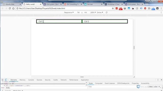 Curso de Bootstrap 4 - #25 Regla 12: "Podemos crear columnas anidadas" смотреть онлайн
