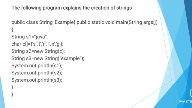 STRINGS IN JAVA