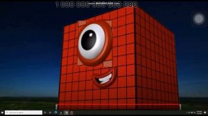 Numberblocks 1000 to 1 Quadrillion but in 3 different high speeds with pitch change. Read Desc.