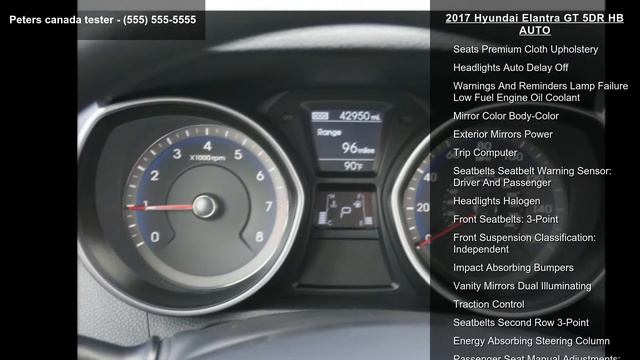 2017 Hyundai Elantra GT 5DR HB AUTO - Peters Canada Teste...