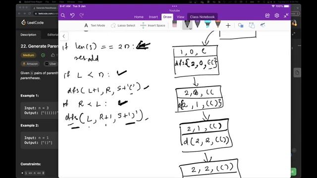 Leetcode 22. Generate Parentheses (Python) смотреть онлайн