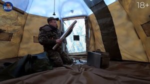 Ночуем в палатке в страшную снежную бурю. Зимний бушкрафт.