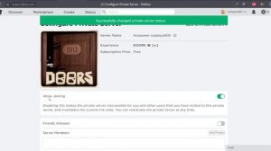 Как удалить приватный сервер в Роблокс