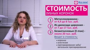 Зубные коронки: стоимость установки разных видов коронок, виды зубных коронок, этапы установки