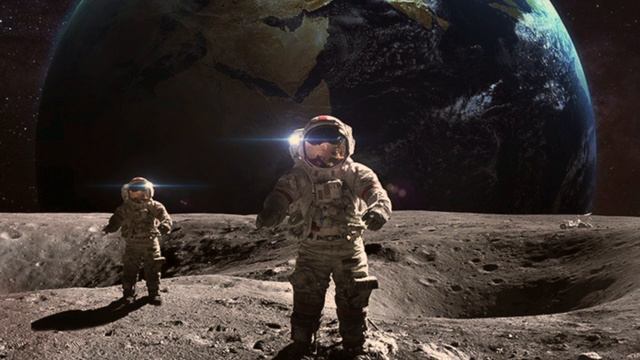 Space Travel Music: The First Man walking on the Moon, Neil Armstrong 1969 смотреть онлайн