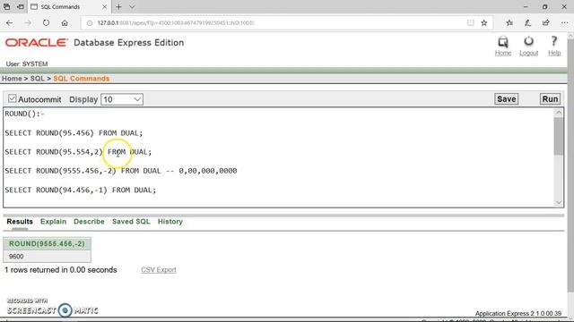 round(), trunc() and mod() function in oracle || number function in oracle смотреть онлайн