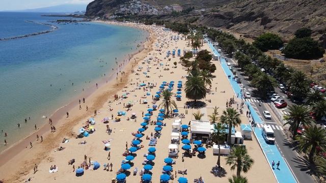 Playa de Las Teresitas dron 4k смотреть онлайн