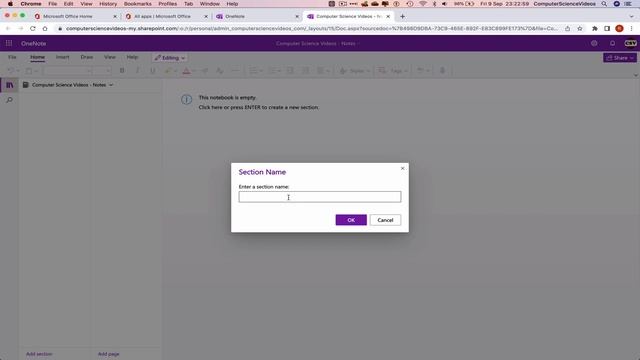 How to USE Microsoft OneNote for Office 365 On a Mac - Tutorial 2 - Create a Section - Basic | New смотреть онлайн
