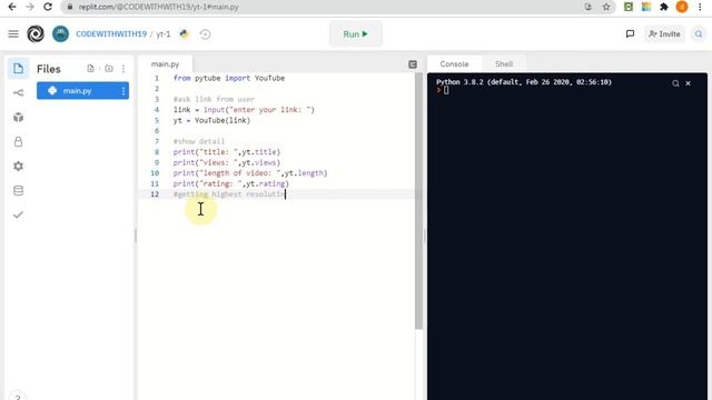 Download YouTube videos using PYTHON|in tamil смотреть онлайн