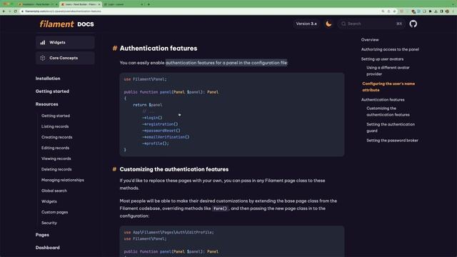 Laravel Filament Authentication Features смотреть онлайн