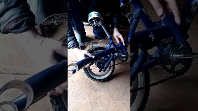 Будущий трицикл из гироскутера.