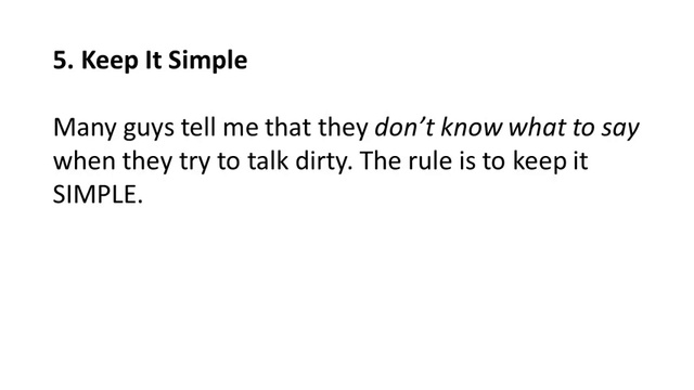 Dirty Talk - How To Talk Dirty To Your Woman смотреть онлайн