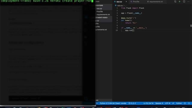 Deploying Flask with Heroku смотреть онлайн
