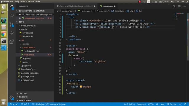 Vue js tutorial for beginners #10 Class and Style Bindings смотреть онлайн