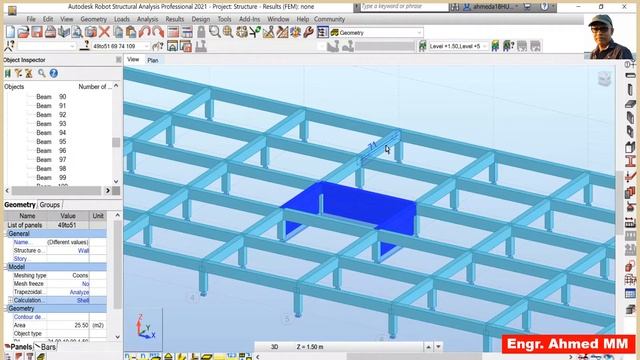 Ten storeys Building Structural Model by Autodesk Robot Structural Analysis Professional 2021 смотреть онлайн
