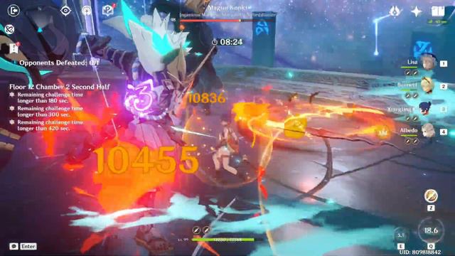 C5 Amber Burgeon & C2 Lisa Overload - Genshin Impact 3.1 Spiral Abyss Floor 12 смотреть онлайн