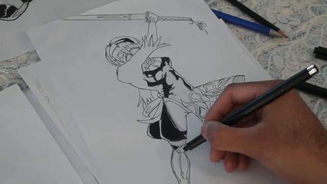 2B (Nier Automata) Speed Drawing смотреть онлайн