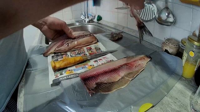 Финка Ромб №2 (Русский Булат). Тест на мясе, рыбе, овощах. смотреть онлайн