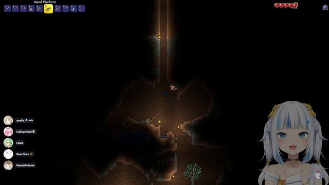 Fauna Saves Gura from the Fall in Terraria смотреть онлайн