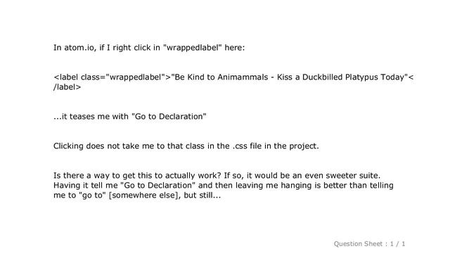 CSS : How can I get atom.io's "Go to Declaration" to really do that? смотреть онлайн